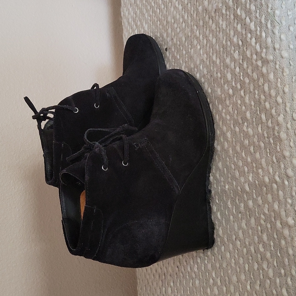 Gently used Via Spiga wedge booties